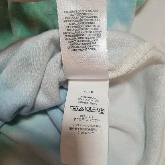 Rare Authentic Polo Ralph Lauren Tie-Dye Rainbow Cropped Hoodie sz M - Picture 8 of 11
